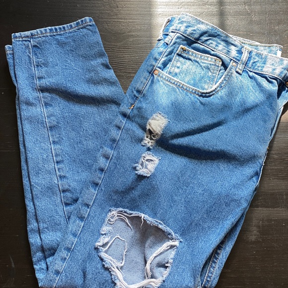 Destressed Mom Jeans - Picture 2 of 4